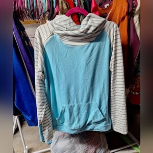 Blue pullover hoodie size large